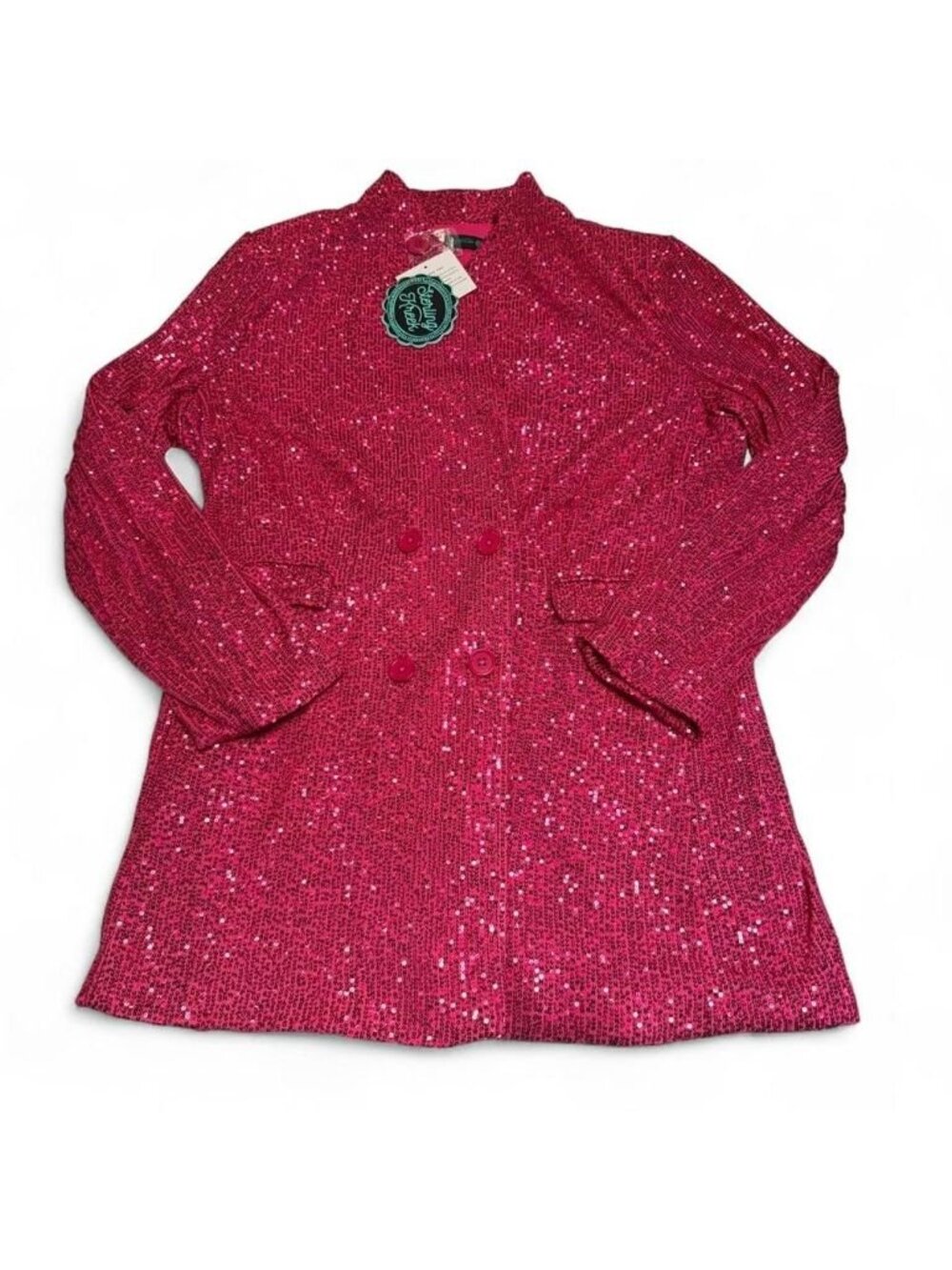 Sterling Kreek Blingin' Blazer Sequined Oversize Women's 2X Glam Festival Party